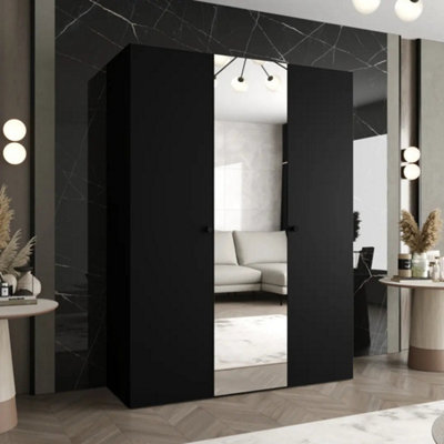 Arte Parma Ii 150Cm Black Hinged Door WardrobeRefined Contrast With A Striking Edge from B&Q