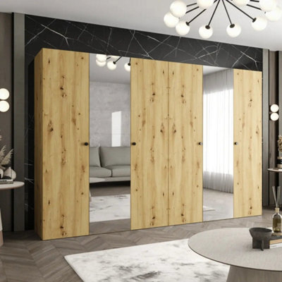 Arte Parma Ii 300Cm Oak Artisan Hinged Door WardrobeGrand Storage With Organic Refinement from B&Q