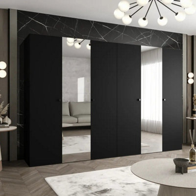 Arte Parma Ii 300Cm Black Hinged Door WardrobeArchitectural Power With Subtle Brilliance from B&Q