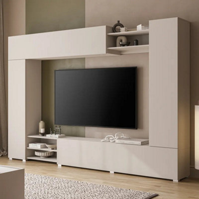 Arte Vero Entertainment Unit 270CmCashmereWall System For Tvs Up To 75" from B&Q