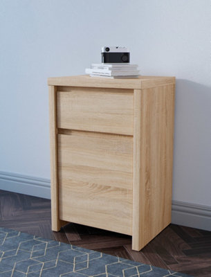 B&Q -  Kaspian 49Cm Cabinet In Sonoma OakCompact Modern Side Cabinet With Door & Drawer