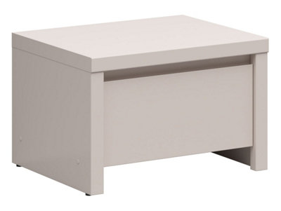 B&Q -  Kaspian 51Cm Bedside Cabinet In CashmereModern 1 Drawer Night Stand