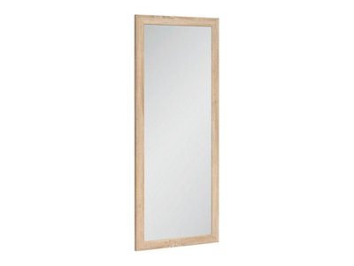 B&Q -  Kaspian Bronze Glow 116Cm Tall Wall MirrorNatural Wood-Effect Vertical Accent