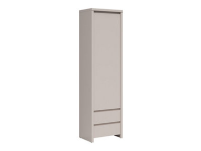 B&Q -  Kaspian Cashmere Vault 56Cm Enclosed Shelving UnitSlim Door Cabinet With Drawers