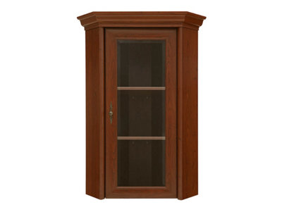 Arte Kent Chestnut Corner Display Cabinet60Cm Glass Door Showcase from B&Q