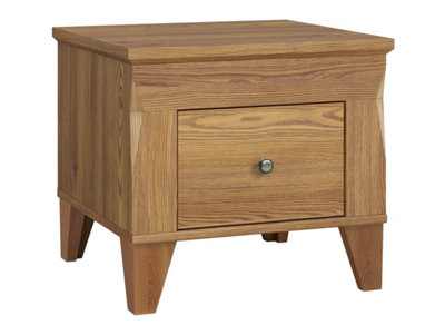 Arte Bergen 50 Cm Bedside Table With Drawer In Golden Sibiu Larch from B&Q