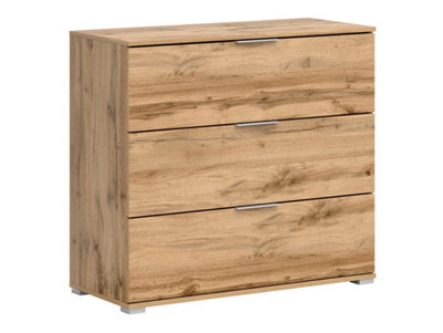 Arte Zele 95 Cm Chest 3 Drawer Oak Wotan from B&Q