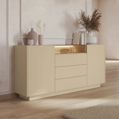 Arte Hiro 176 Cm Sideboard Cabinet In Cocoa And Oak Vincenza With 2 Doors And 3 Drawers from B&Q