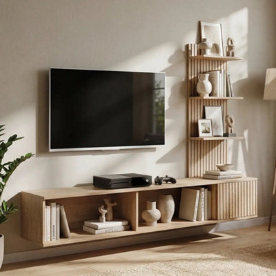 Arte Joy Entertainment Unit Oak Cremona For Tvs Up To 65In from B&Q