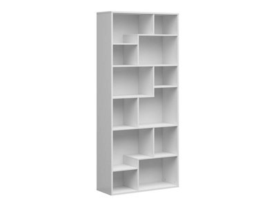 Arte Tetrix 88Cm Bookcase White High Gloss 12 Shelves from B&Q
