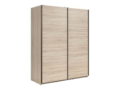 Arte Tetrix Sliding Door Wardrobe 153.5Cm Sonoma Oak With Shelves from B&Q