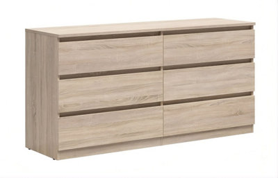 Arte Tetrix 6 Drawer Chest Of Drawers Sonoma Oak With Handle Free Fronts from B&Q