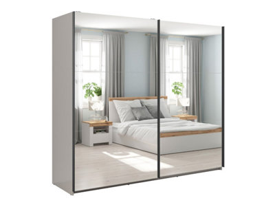 Arte Tetrix Sliding Door Wardrobe 220Cm Sonoma Oak With 2 Mirrored Doors from B&Q