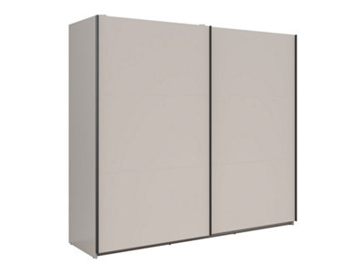 Arte Tetrix Sliding Door Wardrobe 220Cm Cashmere With Shelves And Rails from B&Q