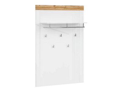 Arte Holten 93X132Cm Hallway Coat Rack White Gloss Oak Wotan from B&Q