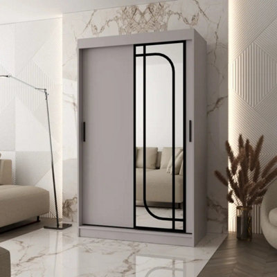 Arte Alabama Cashmere 120Cm Sliding Door Wardrobe For Soft Neutral Organisation