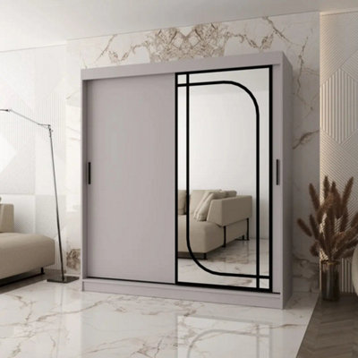 Arte Alabama Cashmere 180Cm Sliding Door Wardrobe For Soft Neutral Storage