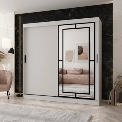Arten Modena 200Cm White Mirrored Sliding Wardrobe For BrightSpacious Organisation