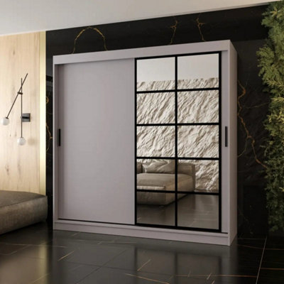Arten Orlando Cashmere 200Cm Mirror Sliding Wardrobe For Soft Neutral Bedrooms