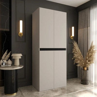 Arte Salsa Cashmere Hinged Door Wardrobe 90Cm With Shelf And Rails