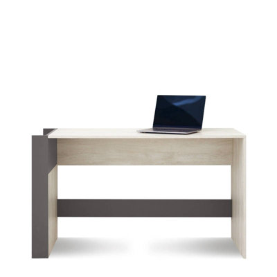 B&Q -  Remo Computer Desk 130Cm Wilton Oak White And Anthracite