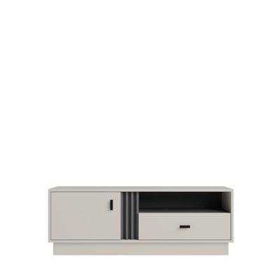 B&Q - Arten Allmo Al5 Tv Cabinet 125Cm Cashmere And Anthracite With DoorDrawer And Open Shelf