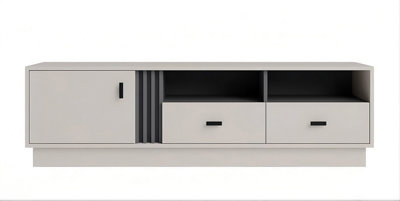 B&Q - Arten Allmo Al6 Tv Cabinet 155Cm Cashmere And Anthracite With Door And 2 Drawers