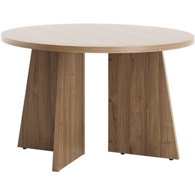 B&Q - Arten Aurena Au7 Round Coffee Table 75Cm Royal Walnut