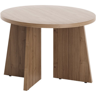 B&Q - Arten Aurena Au8 Compact Round Coffee Table 58Cm Royal Walnut
