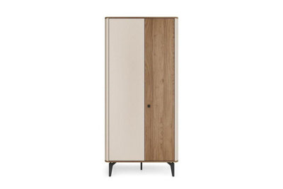 B&Q - Arten Aurena Au1 Double Wardrobe 88Cm Cashmere And Royal Walnut