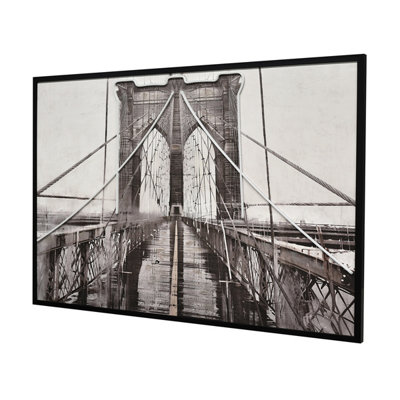 Britwall Winter Bridge Large LED Wall Art 123x83cm Illuminated Canvas with UK Plug and Switch - Image 3