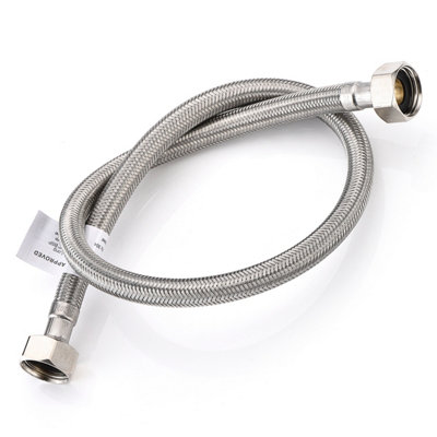 1X Home Range 1/2" X 1/2" Bsp (600mm Long) Wras Approved Flexible Tap Connector Flexi Pipe For BathroomKitchenBoilers from B&Q