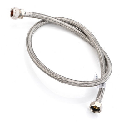 1X Home Range 15mm Compression X 1/2" Bsp (900mm Long) Wras Approved Flexible Tap Connector Flexi Pipe For BathroomKitchens from B&Q