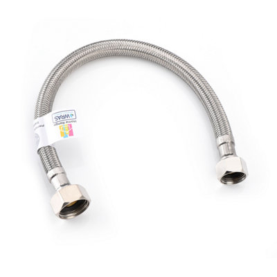 1X Home Range 3/8" X 1/2" Bsp (300mm Long) Wras Approved Flexible Tap Connector Flexi Pipe For BathroomKitchenBoilers from B&Q