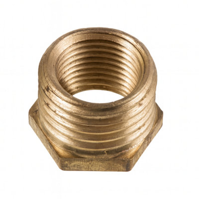 Home Range 1/2" X 1/4" Bsp Brass Reducing Bush - Heavy Duty Size 1