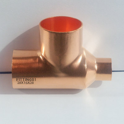 Home Range Westco 28mm X 15mm X 28mm Copper Reducing Tee Ef26Pipe Branch Fitting from B&Q