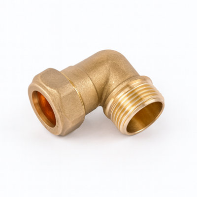 Home Range 15Mm X 1/2" Brass Compression Elbow C X Mi Pipe Fitting Size 1
