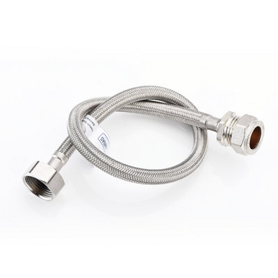B&Q -  Westco Wras Approved 22mm X 3/4" X 50Cm Flexible Tap Connector Braided Stainless Steel Flexi Hose For Taps & Cisterns
