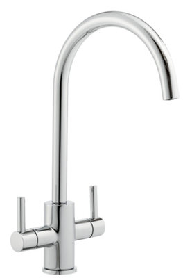 Home Range Clever Elektro Kitchen Mixer Tap ChromeDual Lever With High Spout from B&Q