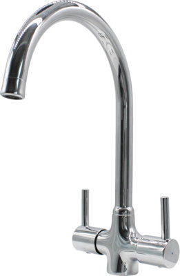 Home Range Clever Tormes Kitchen Mixer Tap ChromeDual LeverHigh Spout from B&Q