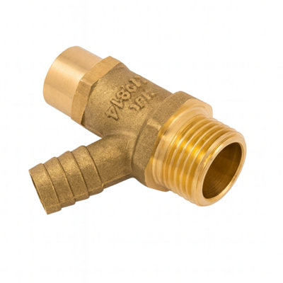 Home Range 1/2" Bsp Type A Dzr Brass Lock Shield Drain Off CocksHeavy Duty from B&Q