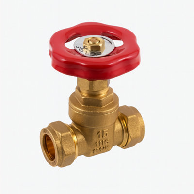 Home Range Westco 15mm Compression Brass Nbs Gate Valve from B&Q