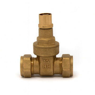 Home Range Westco 22mm Compression Brass Lockshield Gate Valve from B&Q