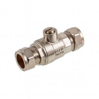 B&Q -  Westco 15mm Compression Chrome Full Bore Isolating Valve