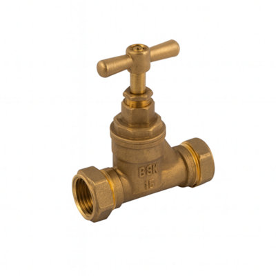 Home Range Westco 3/4" Female X Female Brass Stopcockk from B&Q