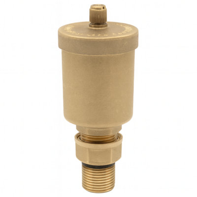 Home Range 3/8" Brass Bottle Auto Air Vent With ValveHeating System Fitting from B&Q