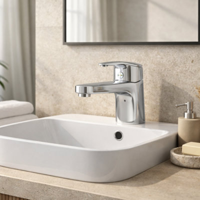 Home Range Clever Araya Mercia Urban Mono Basin Mixer Tap ChromeSingle LeverModern DesignDurable Brass Construction from B&Q