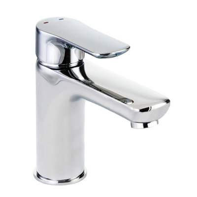 Home Range Andreu Mono Basin Mixer Tap ChromeSingle Lever Bathroom Tap No TailsSolid Brass Construction from B&Q