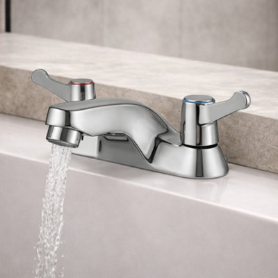 Home Range Clever Araya Mercia Qt Bath Filler Tap ChromeDual LeverDurable Brass BodyEasy Installation from B&Q