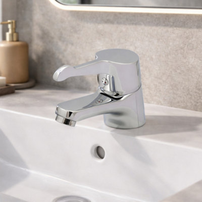 Home Range Clever Araya Mercia Qt Mono Basin Mixer ChromeSolid Brass TapSingle Lever ControlDurable Polished Finish from B&Q